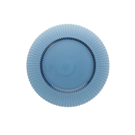 A287 - Prato Sobremesa Vidro Archie Blue 20.5 cm