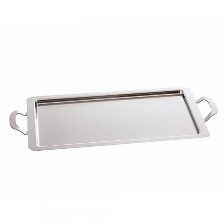 A704 - Bandeja com Asas Inox 53x32,5cm