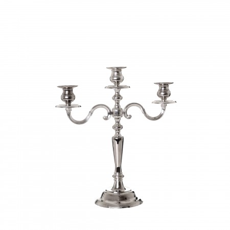 A735 - Candelabro Prata 3 Braços  h: 37cm