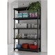 A855 - Estante Modular 5 Níveis em PVC Preto L:1,20m