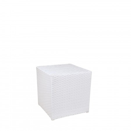 A951 - Mesa ou Pouff Exterior Branca 42x40x40cm Giove