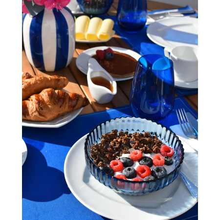  Tigela Vidro Archie Blue Cornflower 16cm