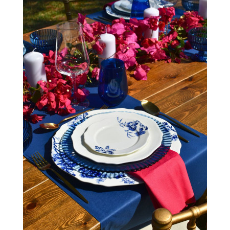 Prato Raso Vidro Archie Blue 27 cm